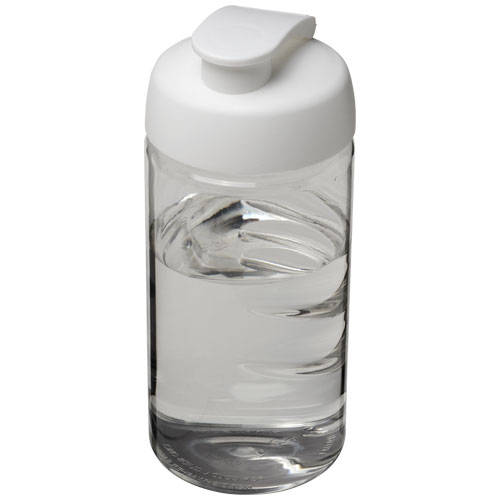 Bouteille de sport 500ml personnalisable H2O Active® Translucide et Blanc